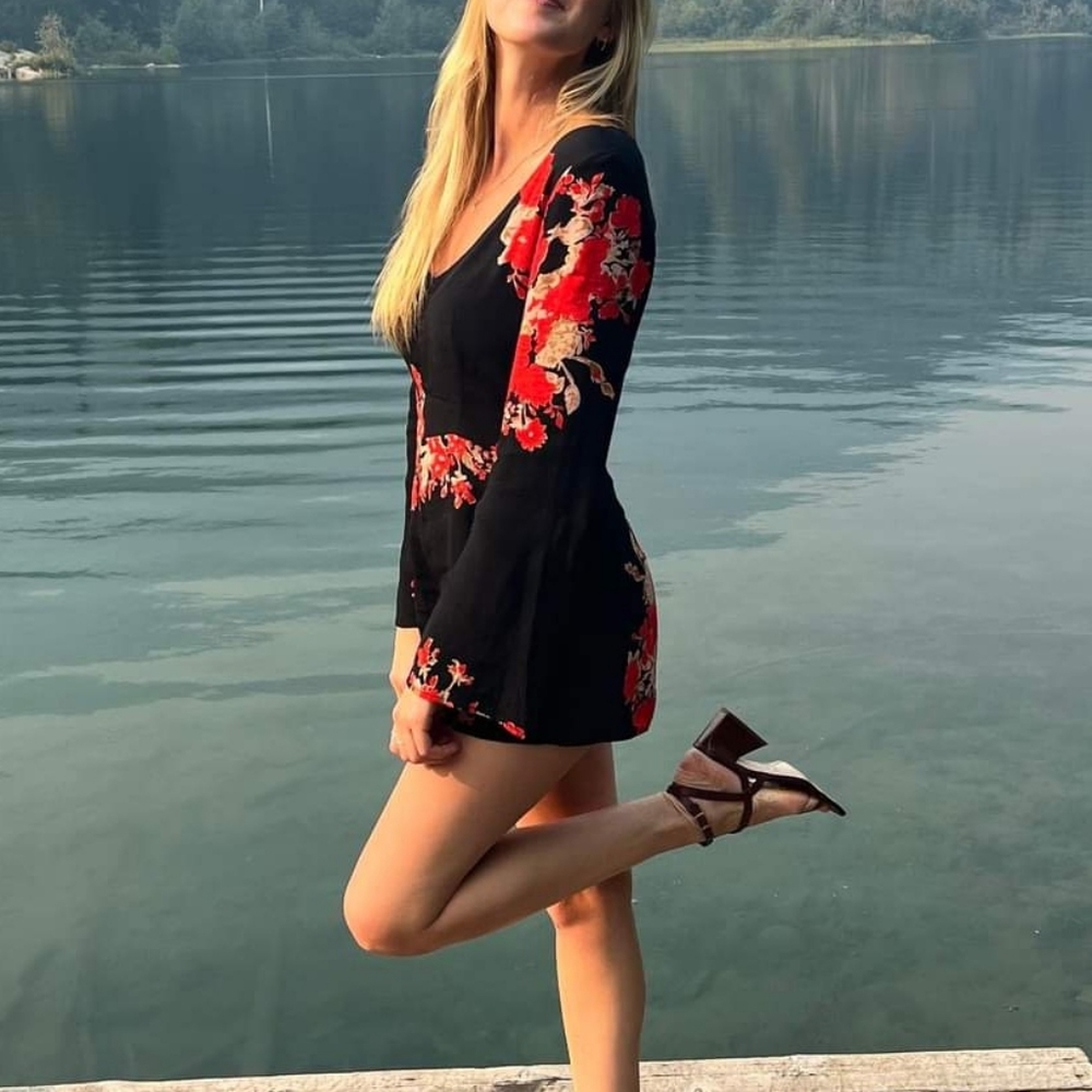 OBEY linen long sleeve romper